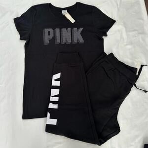 PINK Victoria’s Secret Bling Shirt and Jogger set
